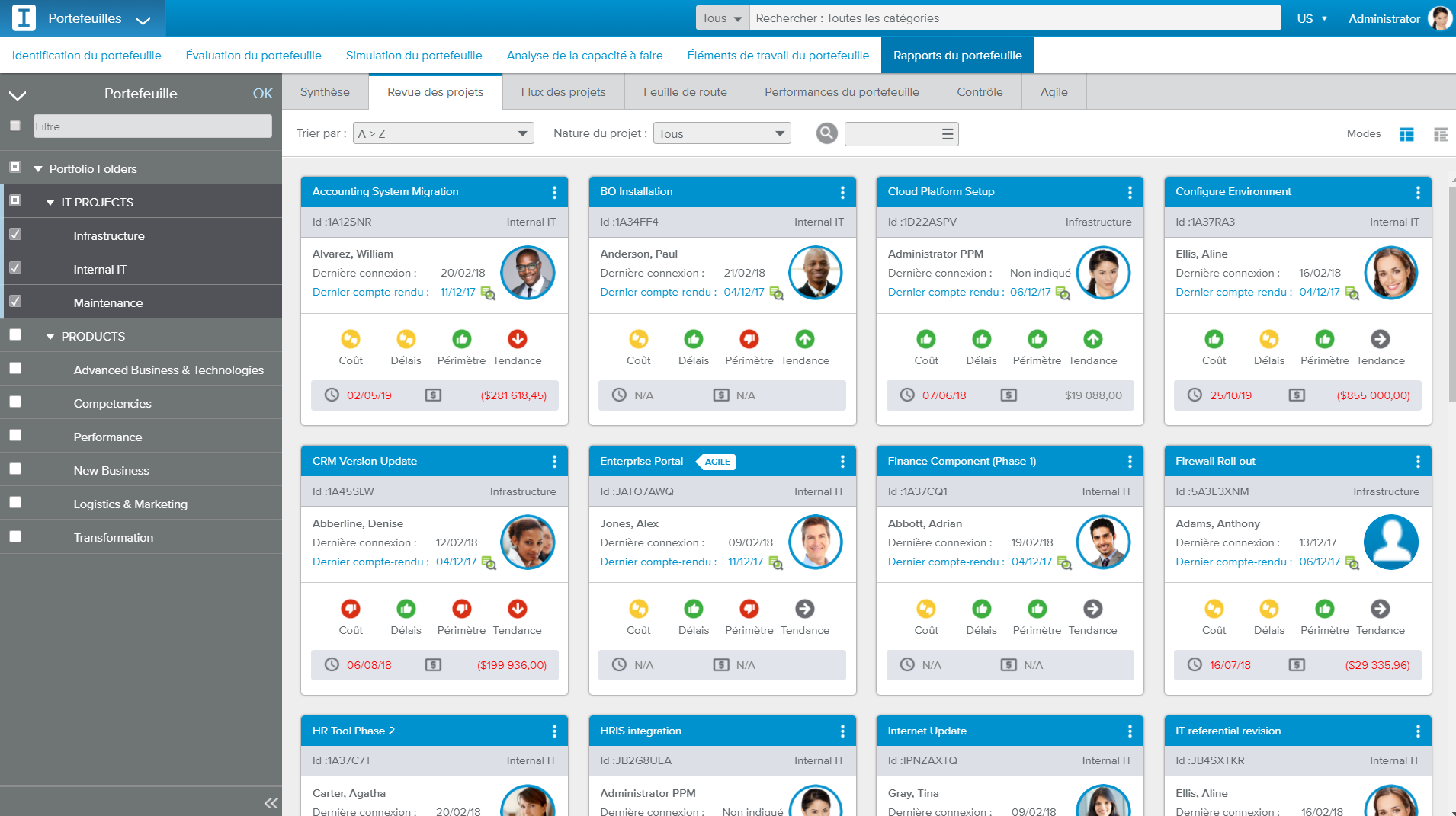 Sciforma screenshot