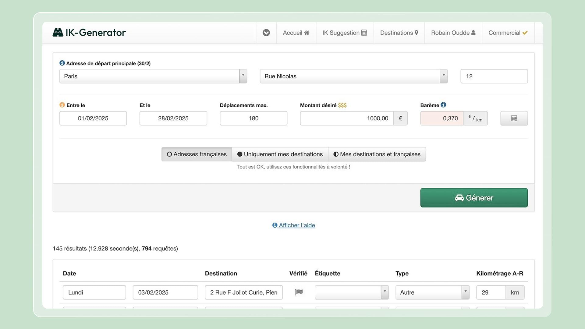 IK-Generator - Main interface.