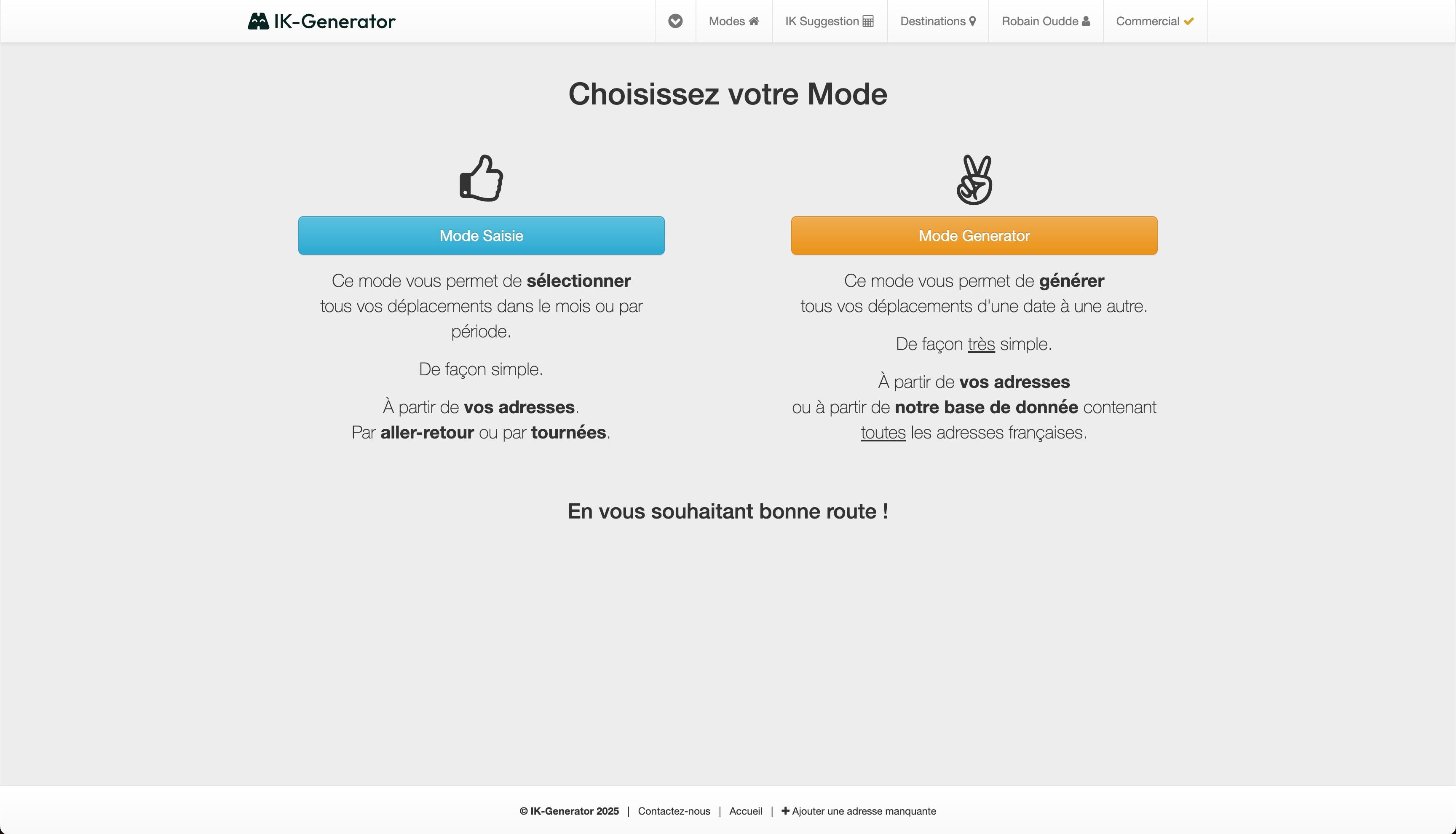 IK-Generator - Modes d’utilisation — Choix entre saisie manuelle ou génération automatique selon vos besoins.