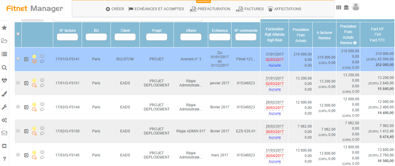 Fitnet Manager - Fitnet Manager: Scaling billing, interim management, monitoring of payments / settlements