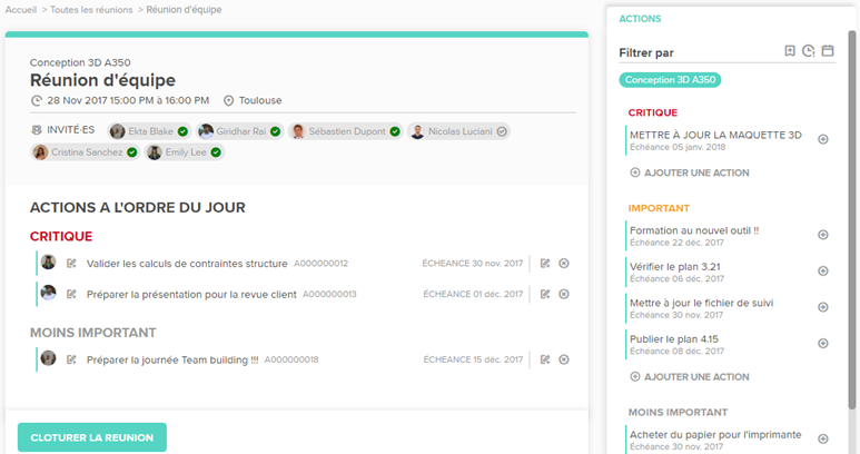 TAMPLO : module de gestion des réunions (Invités, ordre du jour, actions et sujets à traiter, etc.) TAMPLO : module de gestion des réunions (Invités, ordre du jour, actions et sujets à traiter, etc.)