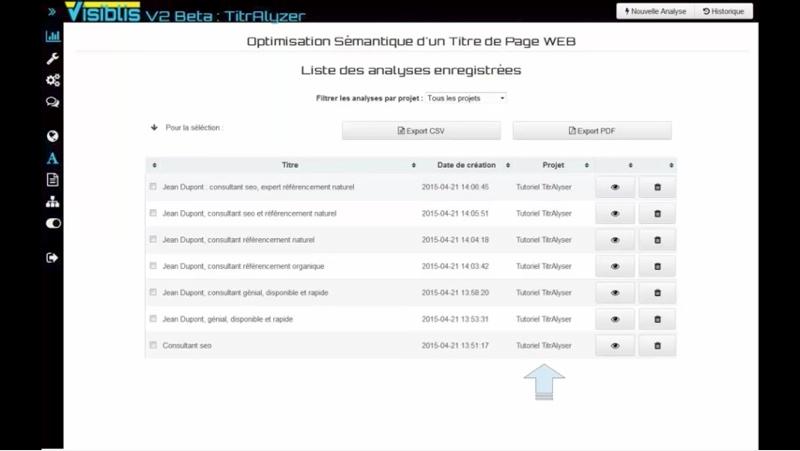 Visiblis et SEO : portail de gestion de la sémantique des contenus Visiblis et SEO : portail de gestion de la sémantique des contenus