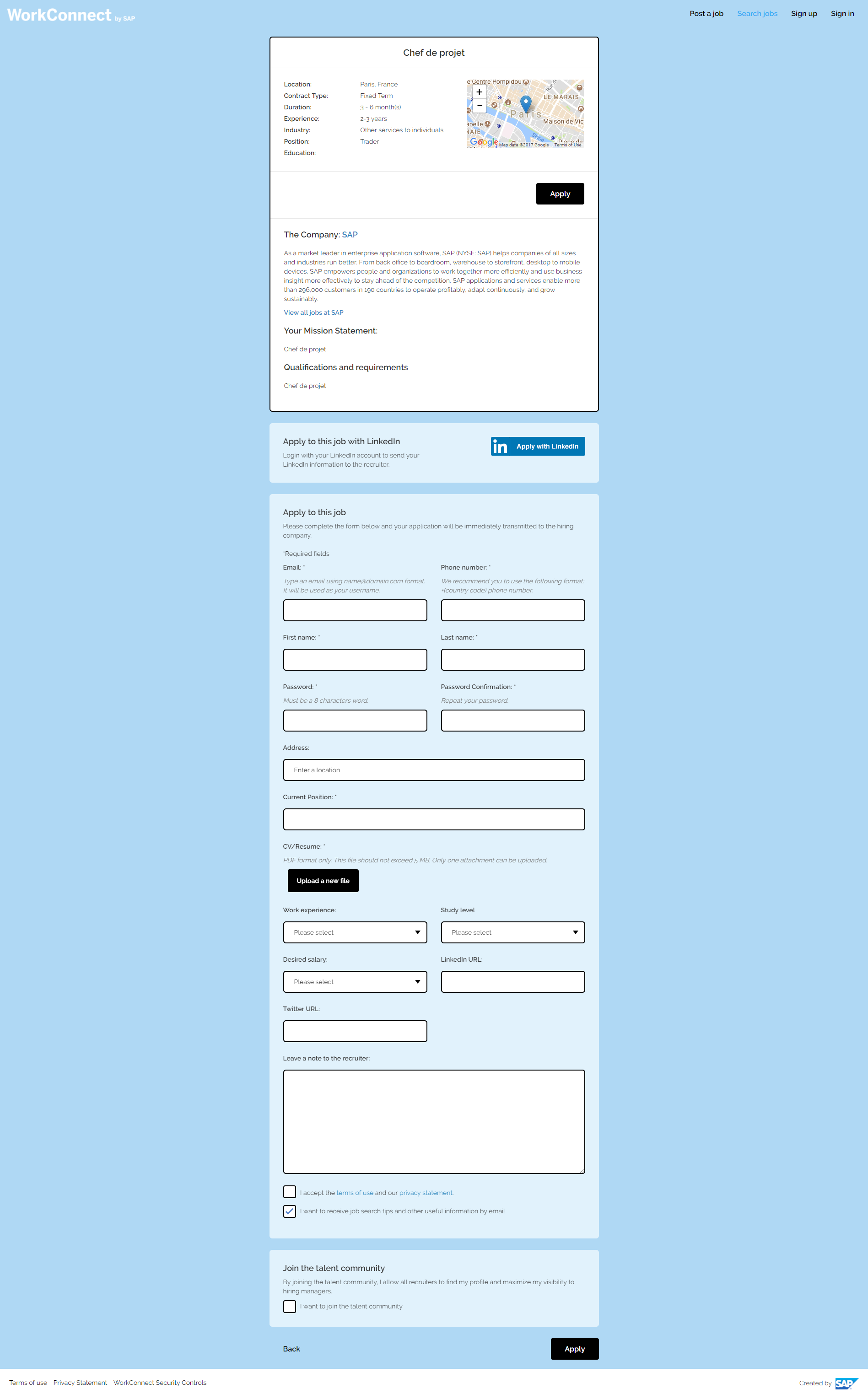 Offre de recrutement à publier Offre de recrutement à publier