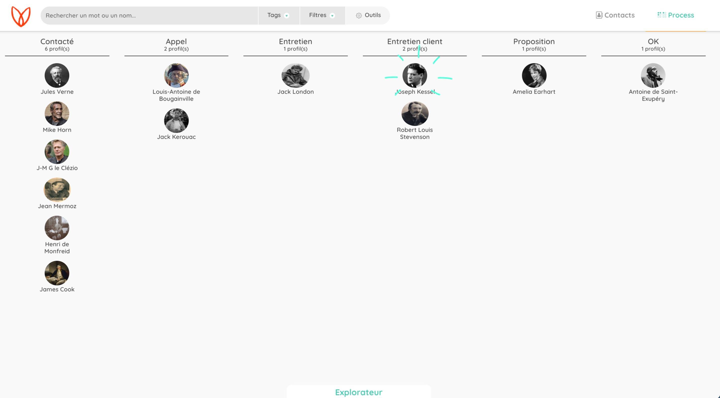 Huntool - PIPELINE Kanban ultra-simple, ultra-visuel