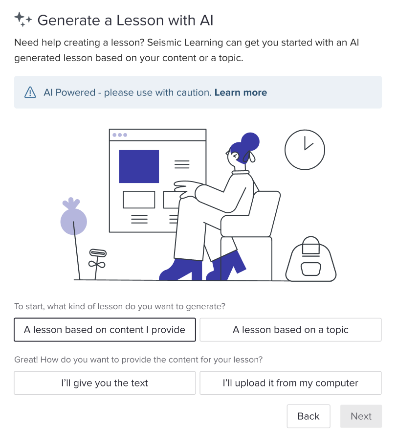 Seismic - La création de formations commerciales en continu est très simple et conviviale avec Seismic Learning