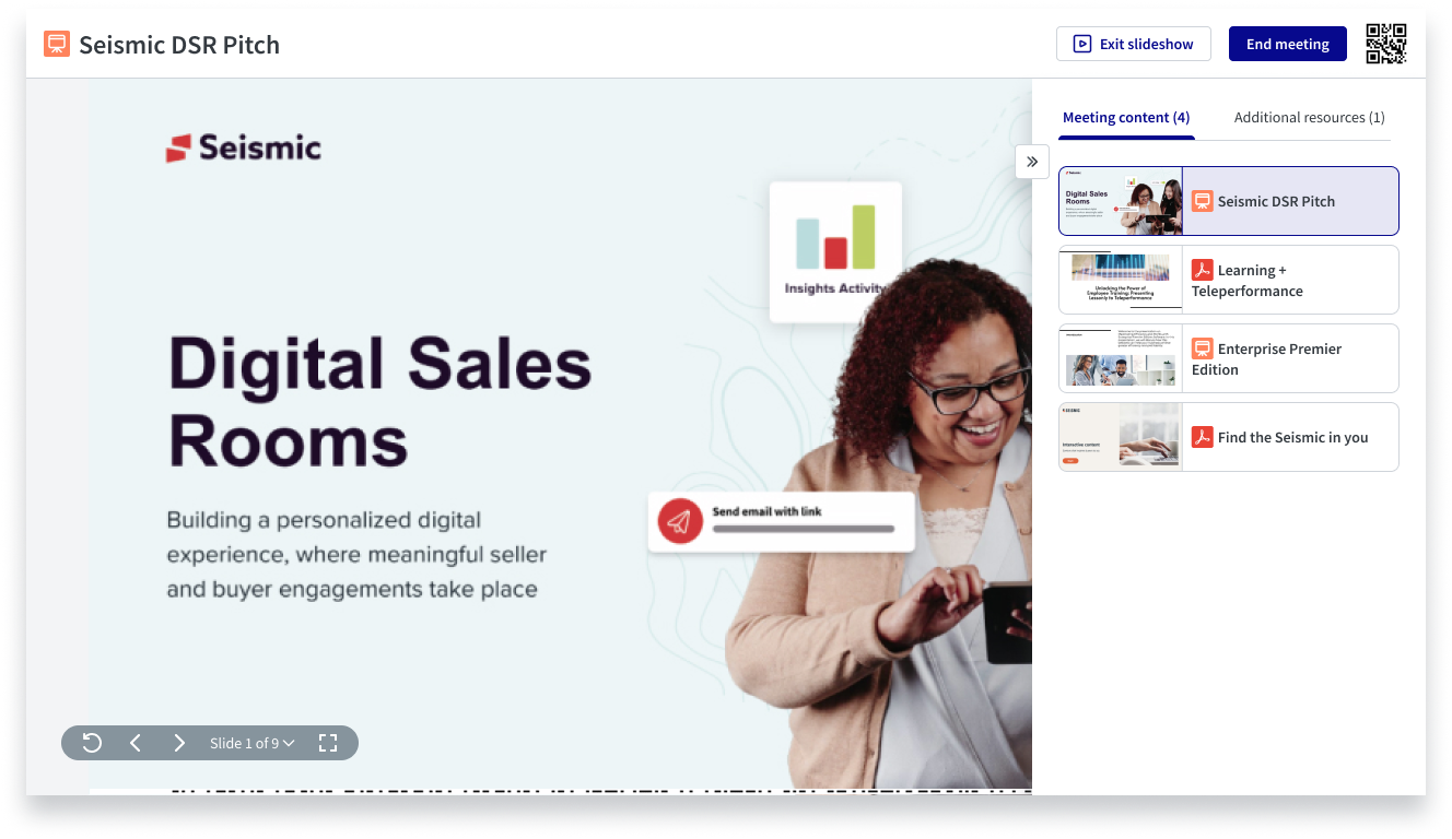 Seismic - Création d'une Digital Sales Room (espace collaboratif digital) pour les commerciaux afin de mettre en place un exchange collaboratif et personnalisé avec leurs prospects/clients