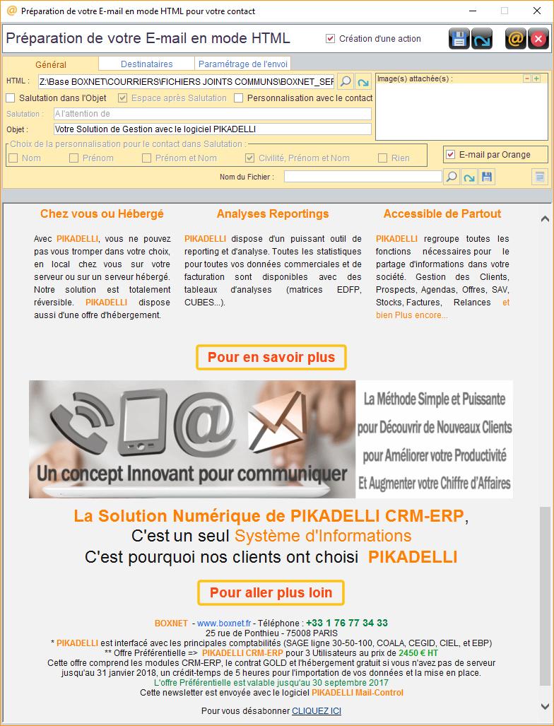 Email en mode HTML personnalisé (possibilité de tracking avec PIKADELLI MailControl)... Email en mode HTML personnalisé (possibilité de tracking avec PIKADELLI MailControl)...
