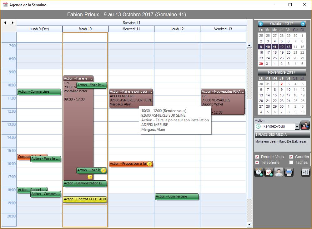 Planning Semaine(synchronisation possible avec Microsoft Outlook)... Planning Semaine(synchronisation possible avec Microsoft Outlook)...