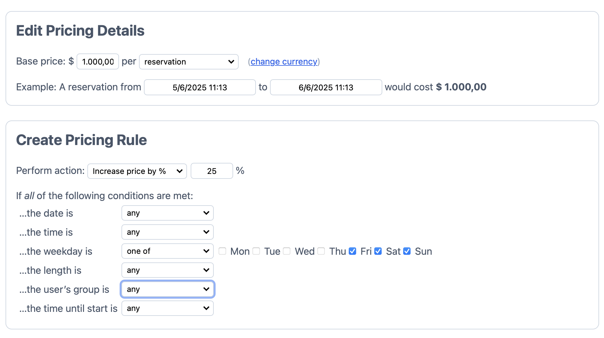 SuperSaaS Appointment Schedule - SuperSaaS - pricing rules and many other customisation options