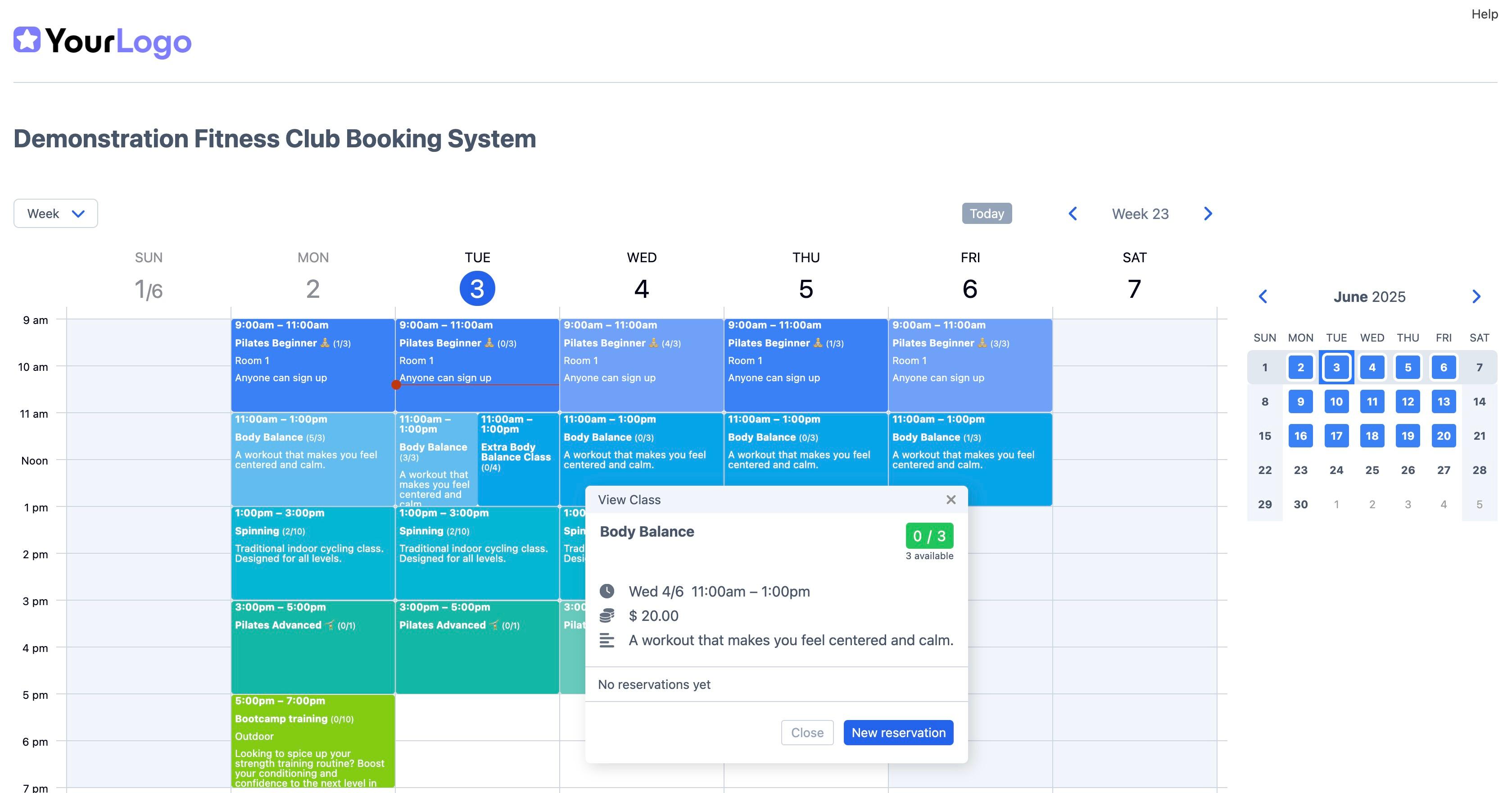 SuperSaaS Appointment Schedule - SuperSaaS - class or group schedule