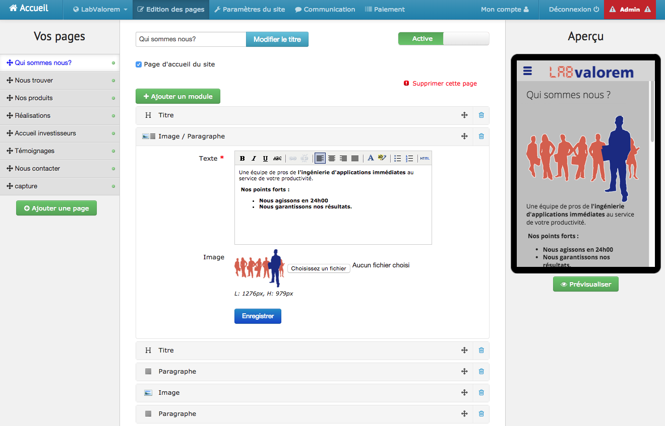 Lexik Mobile: Gestion des leads, Diaporama, Formulaire de contact Lexik Mobile: Gestion des leads, Diaporama, Formulaire de contact