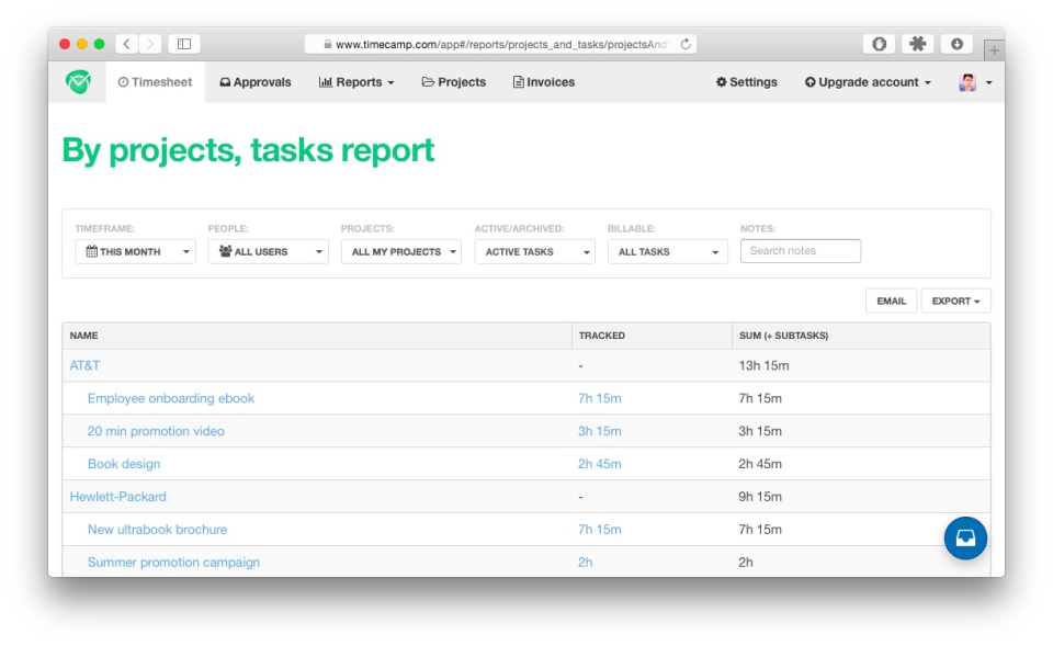 timecamp alternatives
