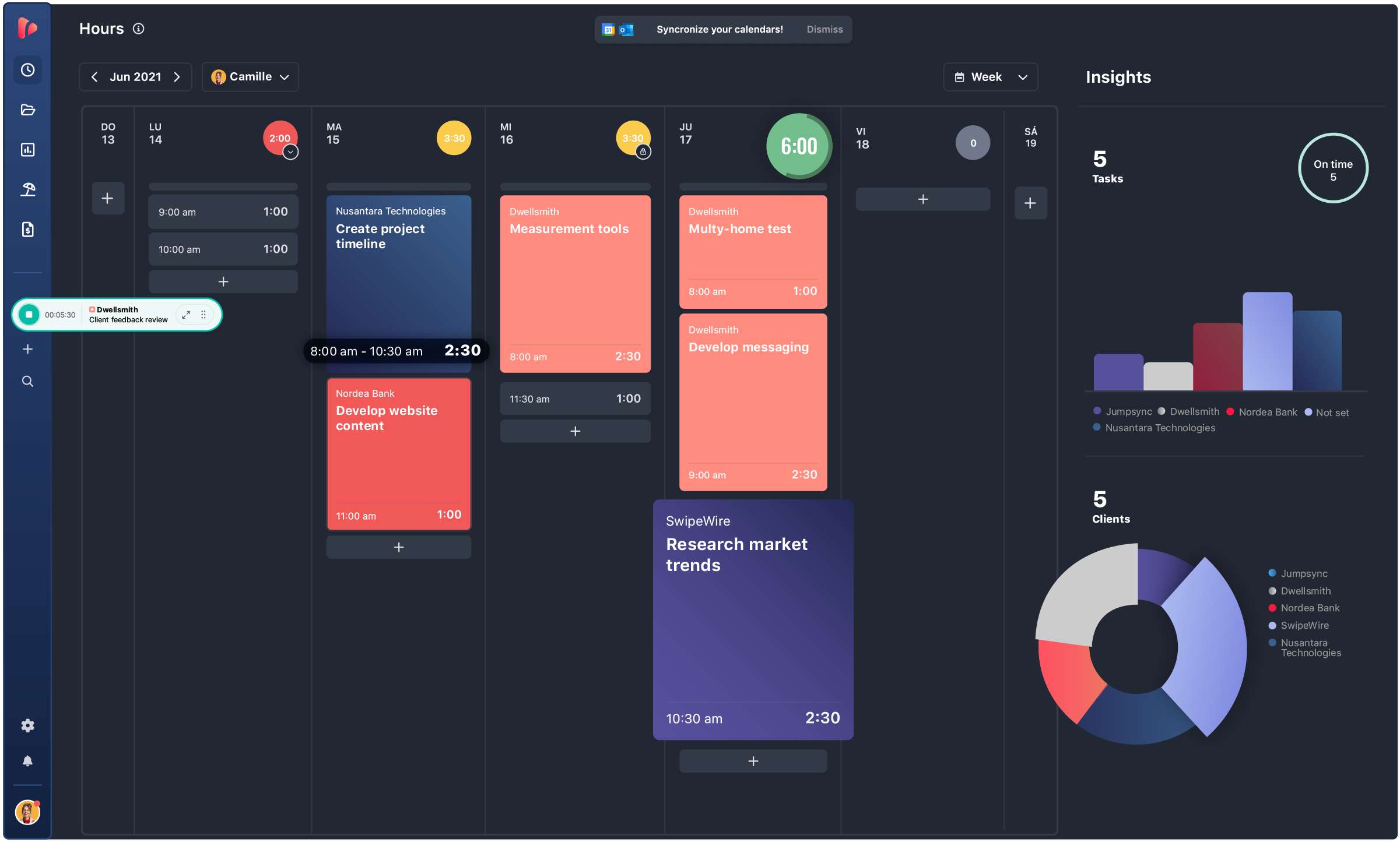 TrackingTime - Time blocking