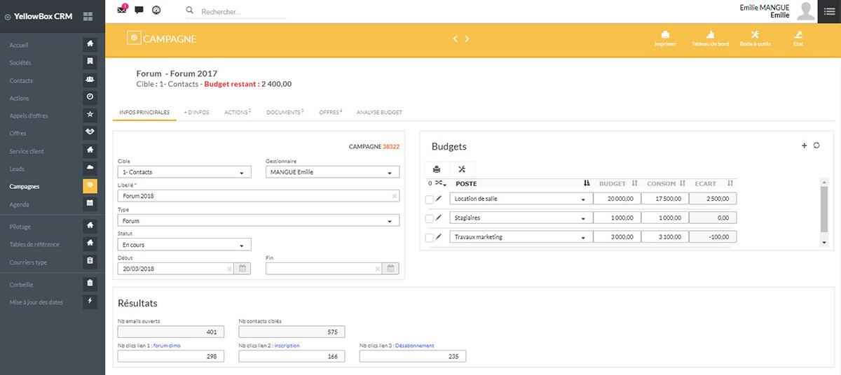 Yellowbox CRM : générer du trafic et mesure ces action Yellowbox CRM : générer du trafic et mesure ces action