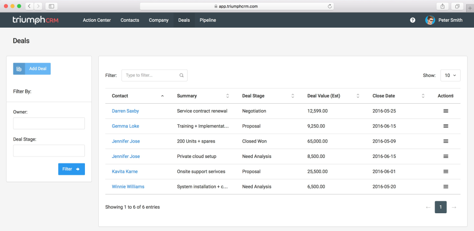 TriumphCRM-screenshot-2 TriumphCRM-screenshot-2
