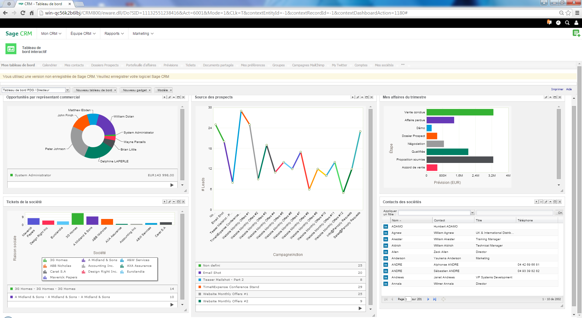Sage CRM: Dédoublonnage des données, Ciblage de populations, Historique et suivi des événements Sage CRM: Dédoublonnage des données, Ciblage de populations, Historique et suivi des événements