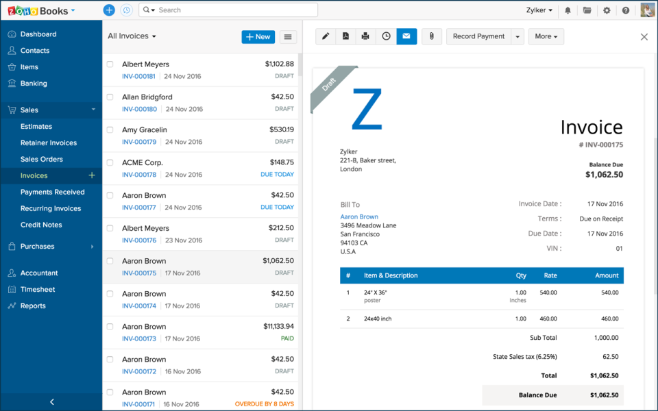 Zoho Books-screenshot-3 Zoho Books-screenshot-3