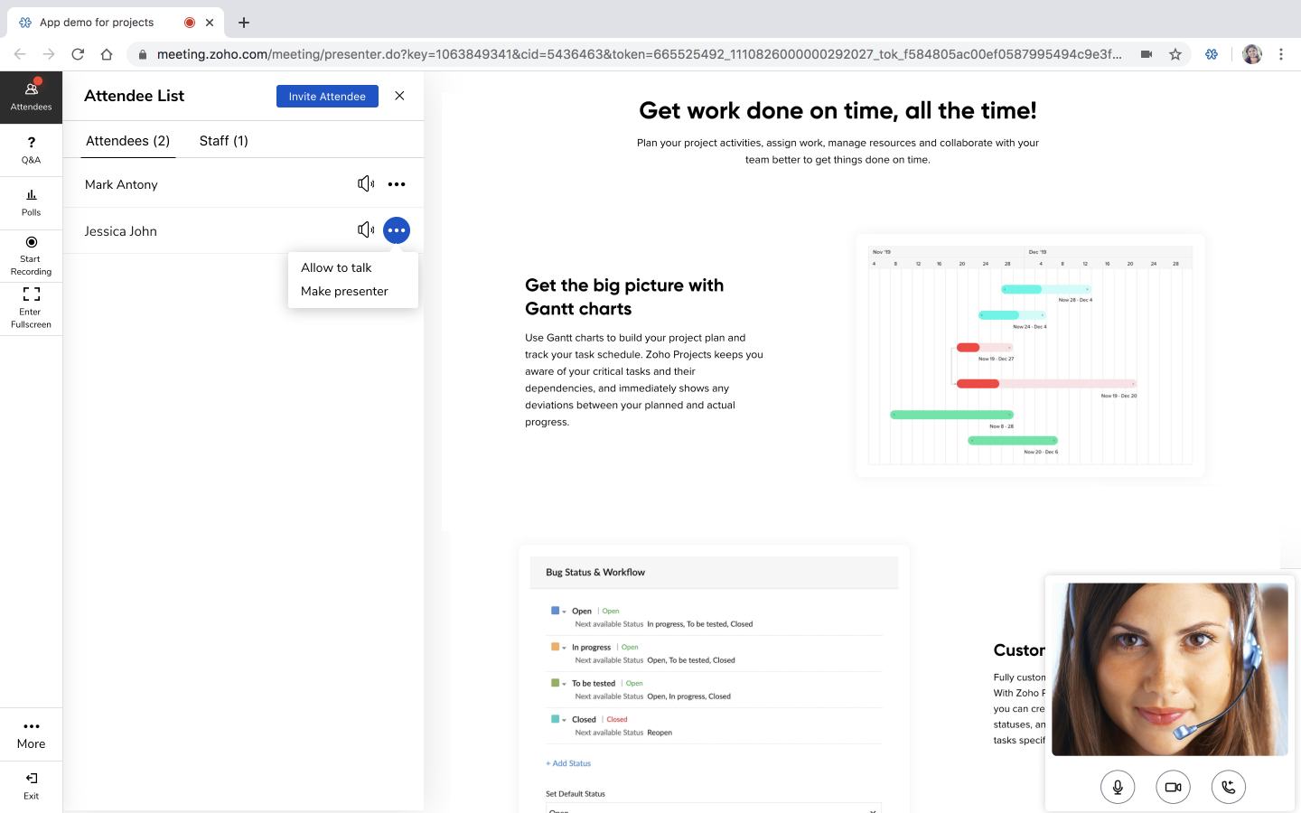 Zoho Meeting - Screenshot 7