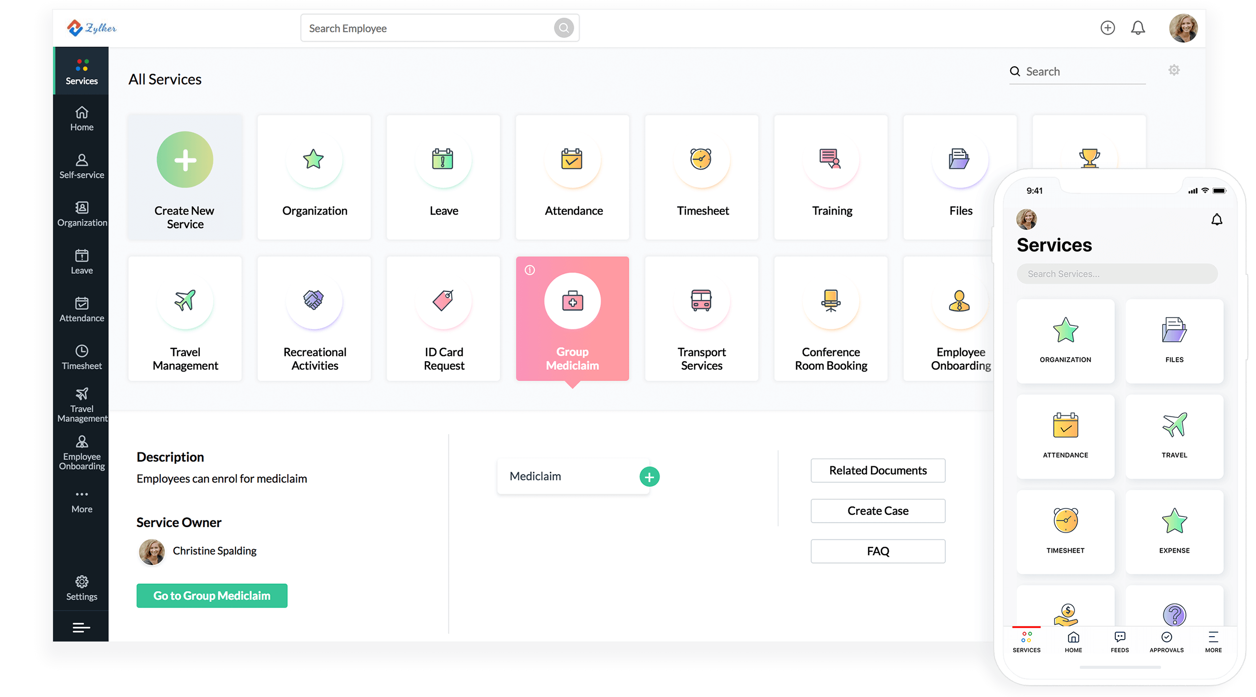 Zoho People-home-screen-3 Zoho People-home-screen-3