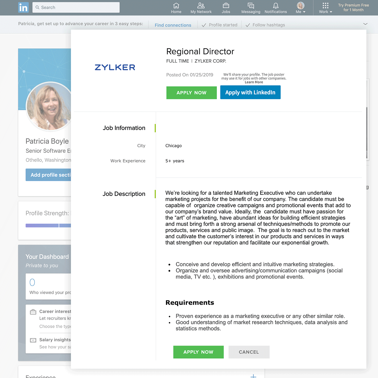 Zoho Recruit-st-apply-linkdin
