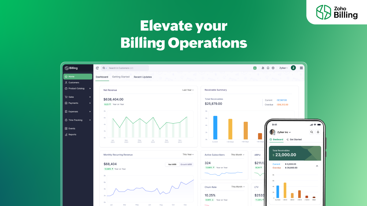 Zoho Billing - Captura de pantalla 1