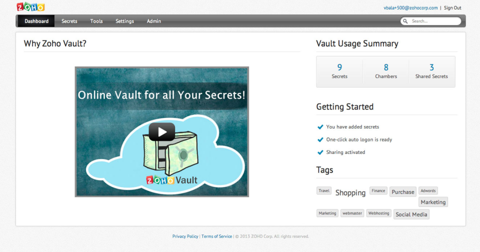 Zoho Vault - Zoho Vault-screenshot-0 Zoho Vault - Zoho Vault-screenshot-0