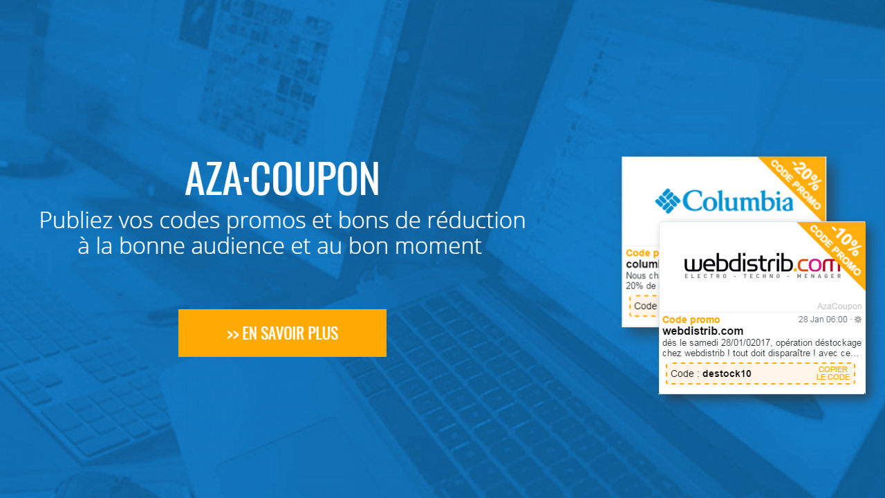 AZA Coupon : Publiez vos codes promos et bons de réduction à la bonne audience et au bon moment AZA Coupon : Publiez vos codes promos et bons de réduction à la bonne audience et au bon moment