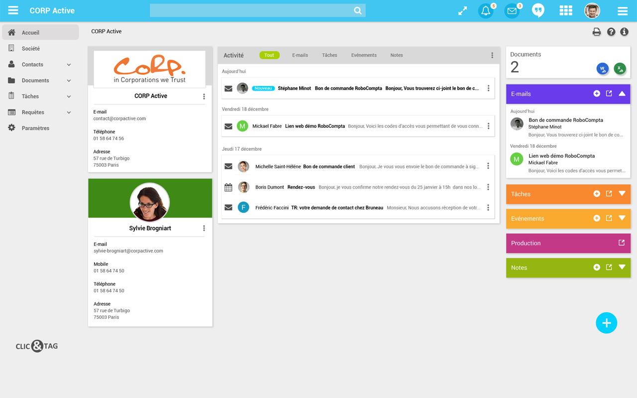 Toutes les informations de vos contacts sont centralisées. Toutes les informations de vos contacts sont centralisées.