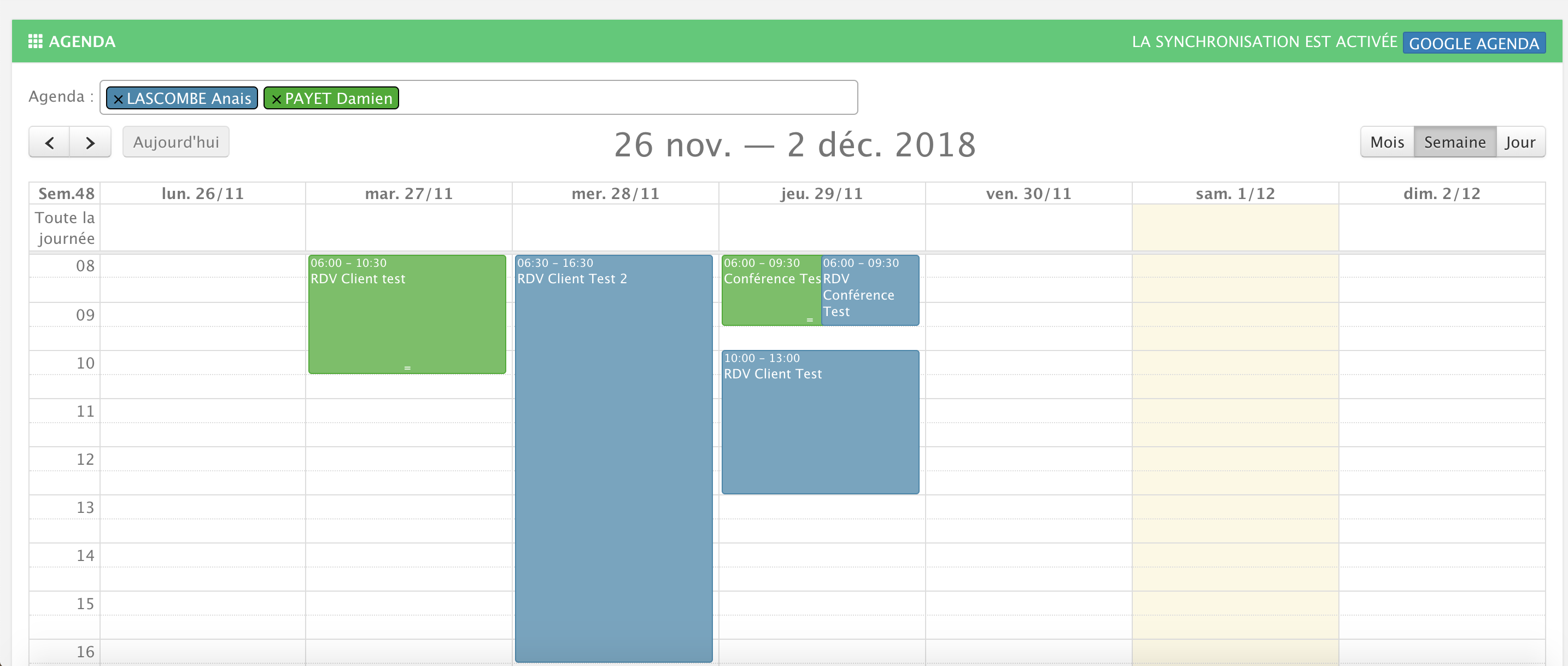 Agenda collaboratif Agenda collaboratif