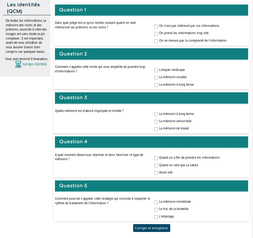 QCM du contenu pédagogique d'un formateur QCM du contenu pédagogique d'un formateur