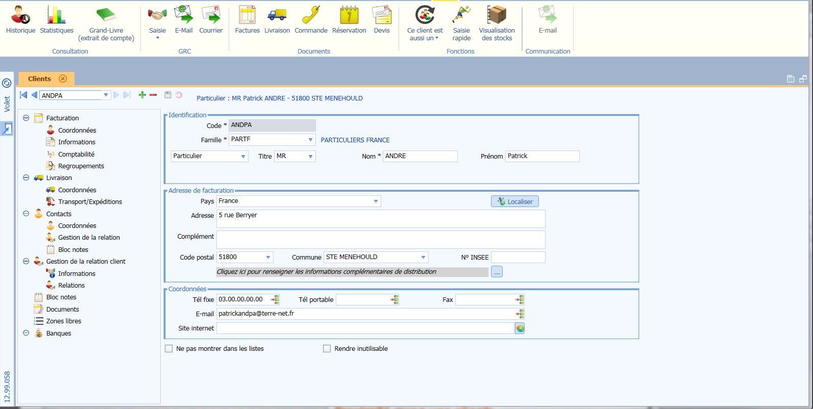 ISAFACT - TPE/PME - scheda cliente