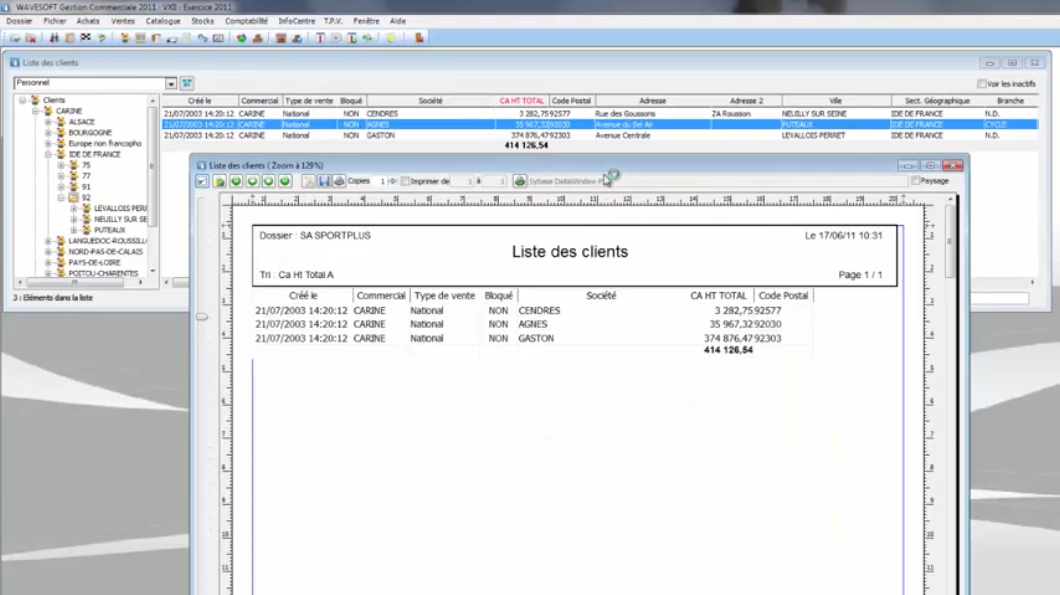 Interface WaveSoft : état bon pour impression Interface WaveSoft : état bon pour impression