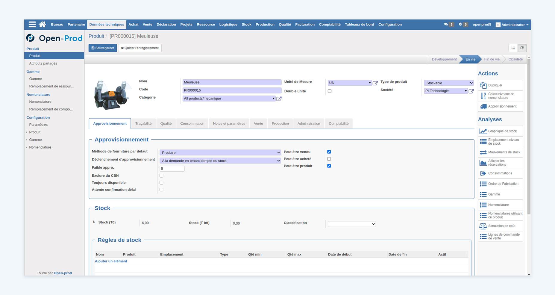 ERP Open-Prod - Screenshot 2