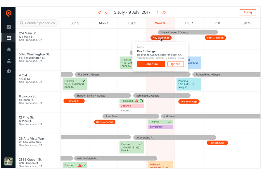 Properly Calendar synchronized with your booking calendar