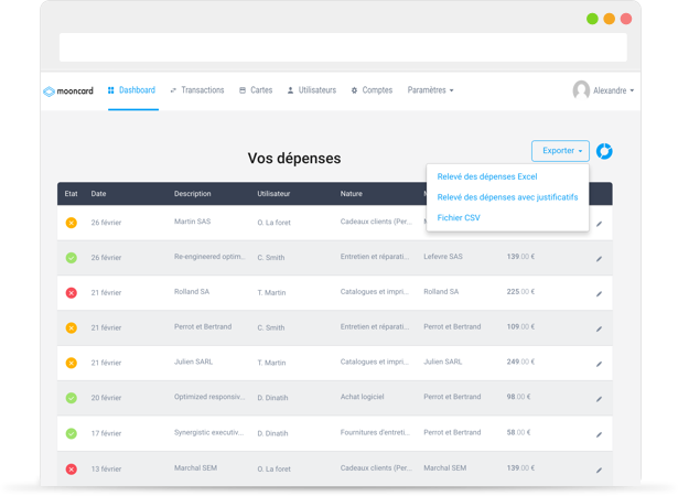 Mooncard logiciel de gestion Mooncard logiciel de gestion
