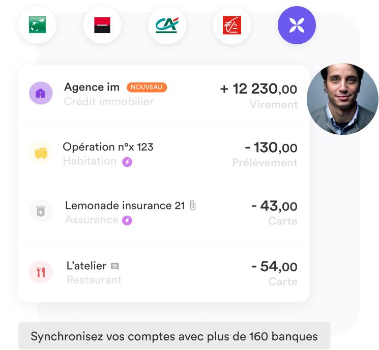 Notre application synchronise vos comptes bancaires automatiquement et annote intelligemment vos opérations bancaires. Notre application synchronise vos comptes bancaires automatiquement et annote intelligemment vos opérations bancaires.