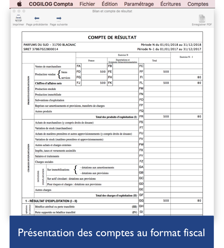 Impression des états financiers Impression des états financiers