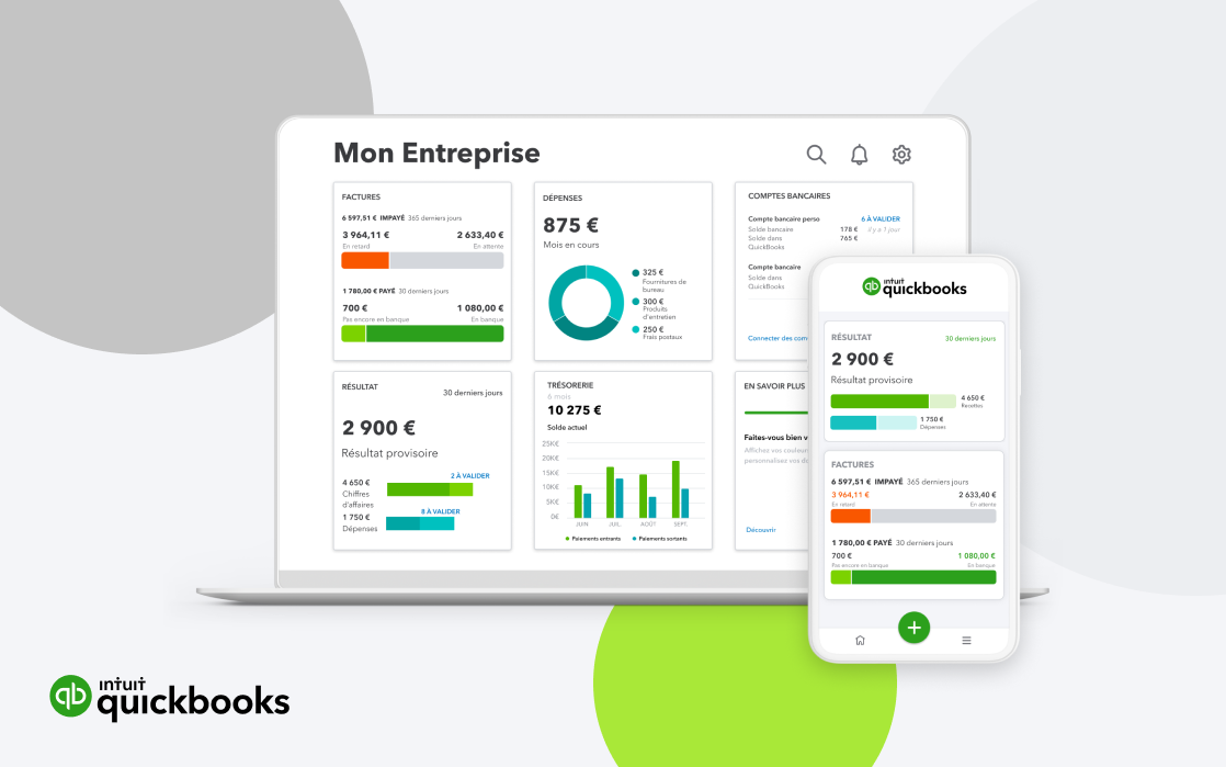QuickBooks Facturation - Tableau de bord