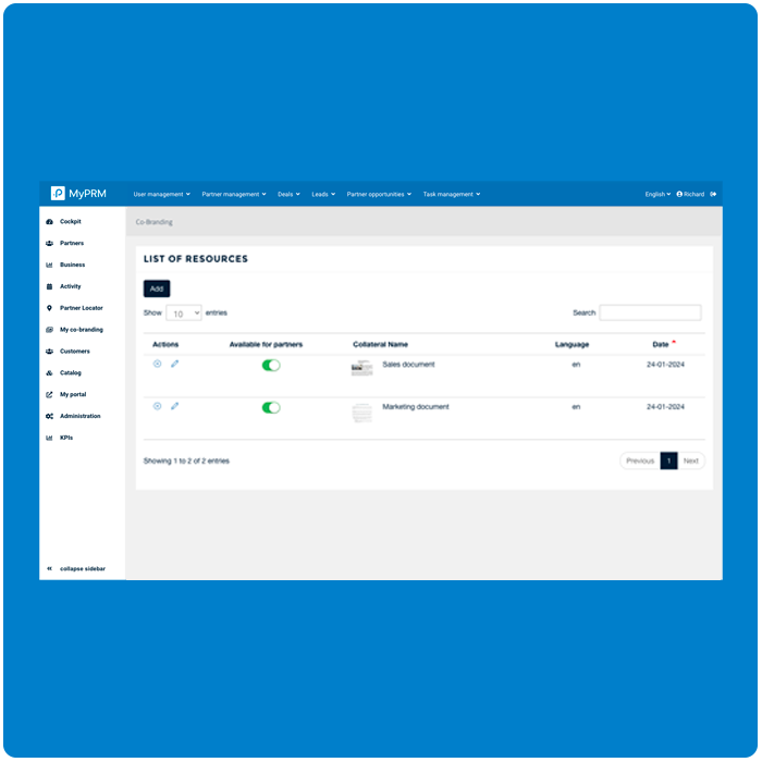 MyPRM - Simplify co-branding for enhanced partnership success