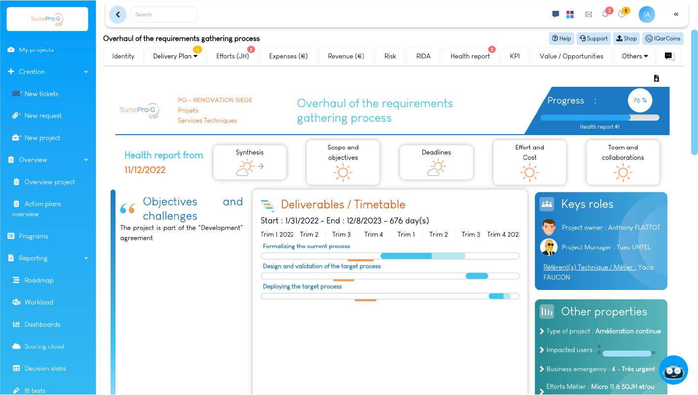 SuitePro-G - Get a clear overview with SuitePro-G's different types of reports