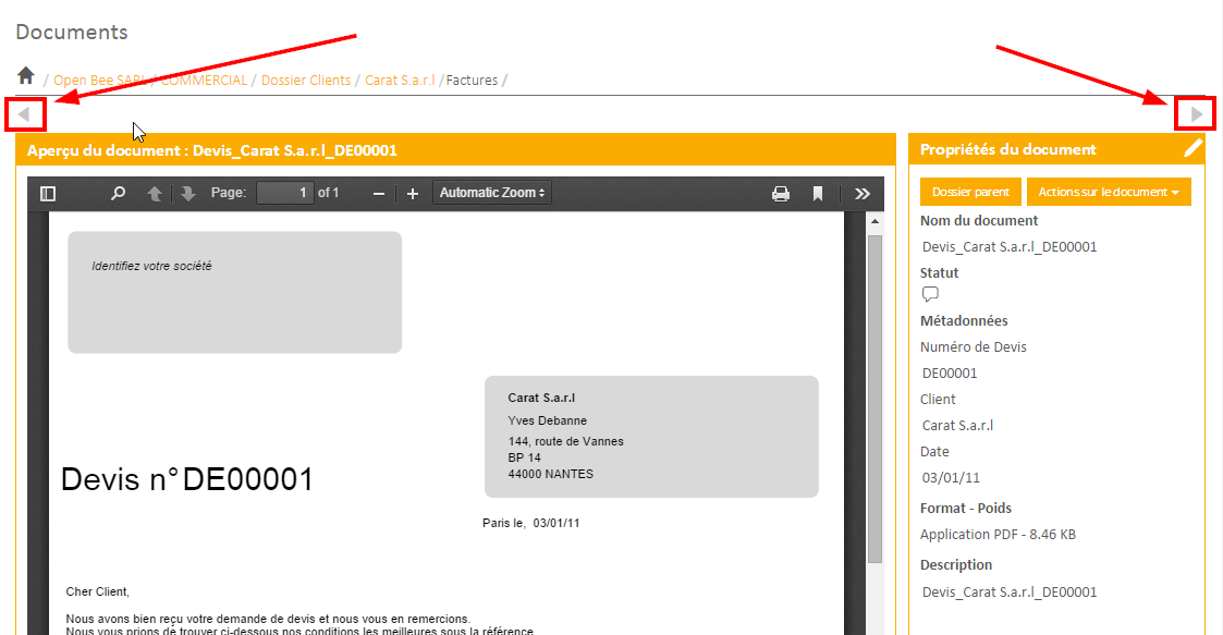 Logiciel Open Bee™ - Research and reading documents