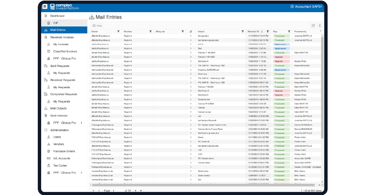 Compleo Invoice Platform - Capture d'écran 3