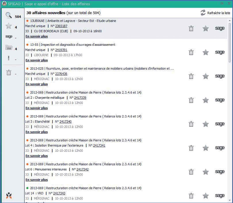 Gestion simplifiée et réactive de tous vos appels d'offres Gestion simplifiée et réactive de tous vos appels d'offres