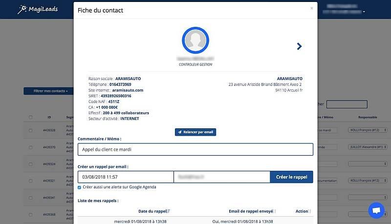 fiche contact fiche contact