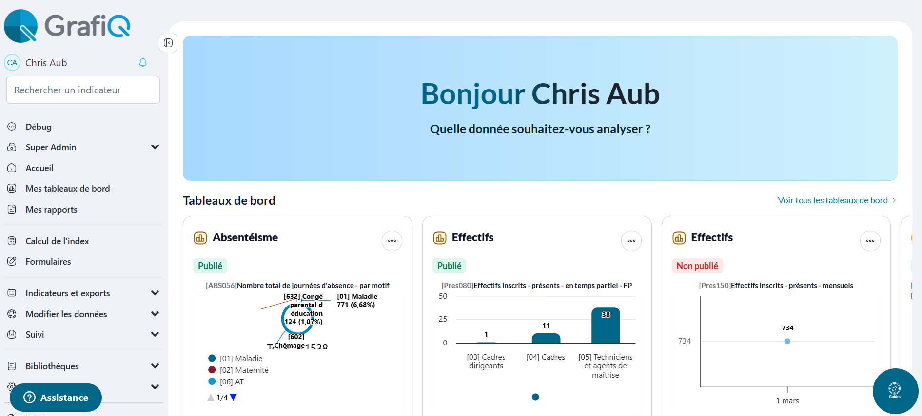 GrafiQ - BI RH - Home Page - GrafiQ