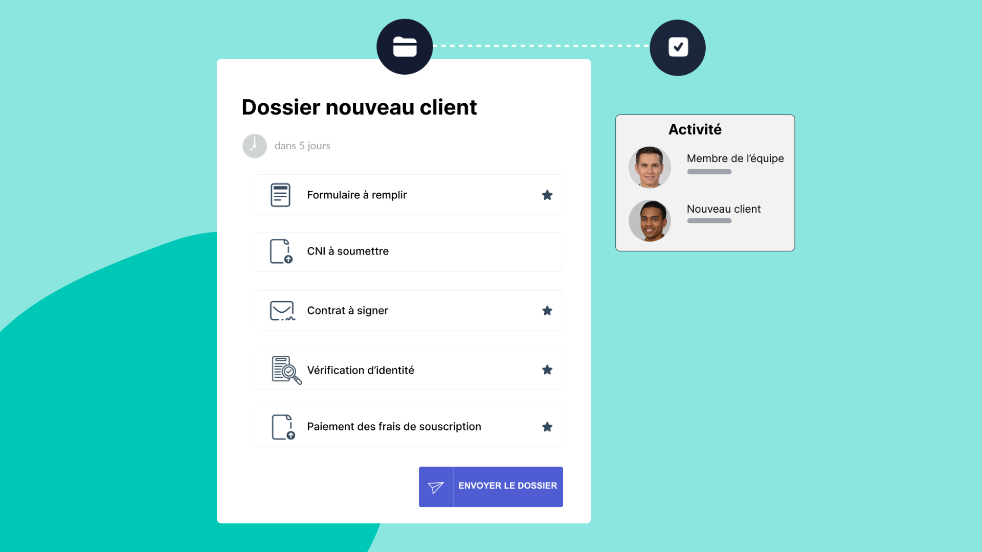 Clustdoc - Listez au sein d’une checklist, la liste des éléments constitutifs d’un dossier client.