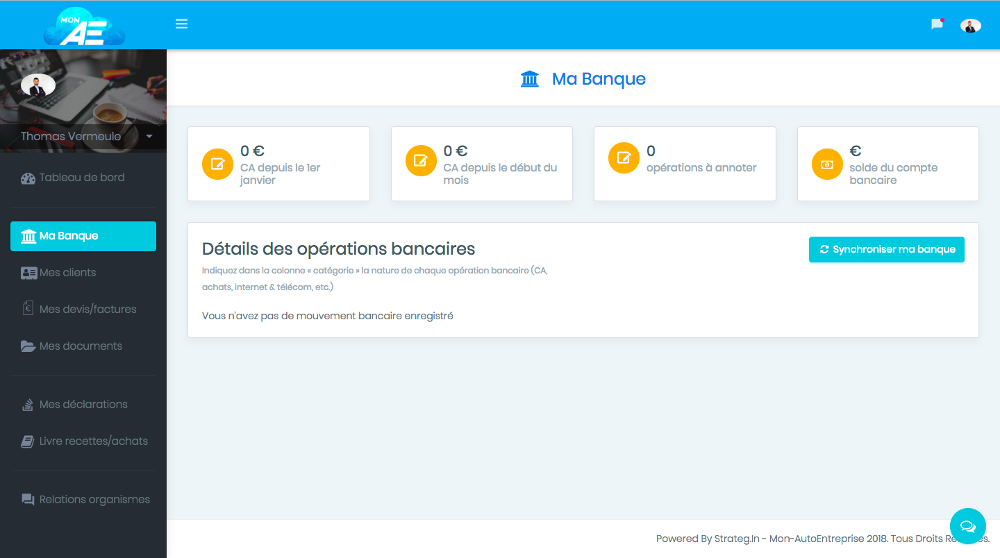 Synchronisation du compte bancaire pour automatiser entièrement la gestion