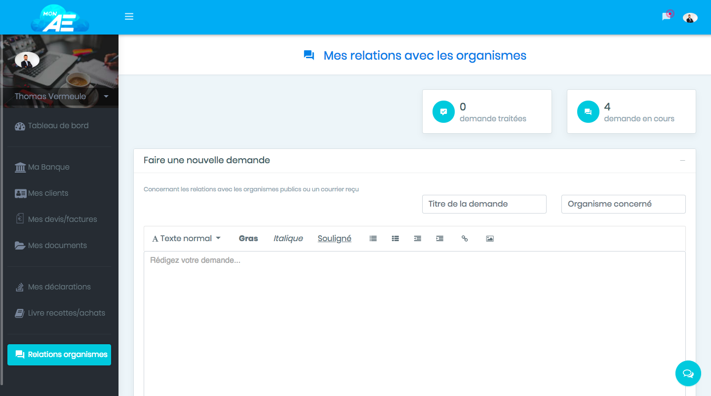 Possibilité de déléguer la gestion des relations avec les organismes officiels