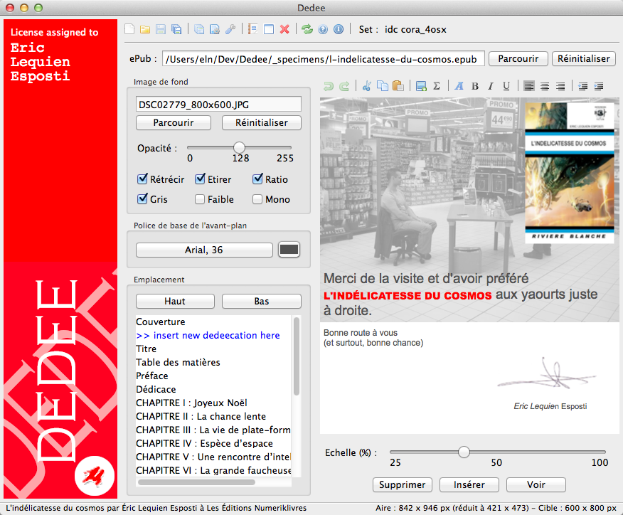 Composition sous OS X et macOS Composition sous OS X et macOS