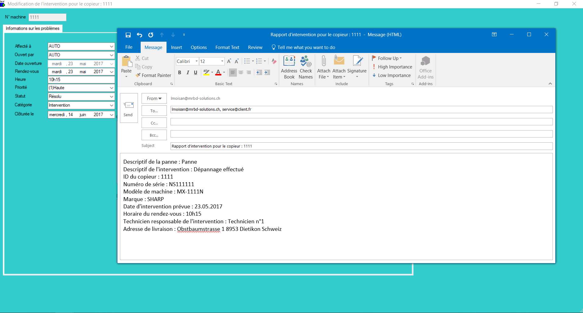 SPM - Prévenez automatiquement vos techniciens et vos clients par e-mail